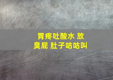 胃疼吐酸水 放臭屁 肚子咕咕叫